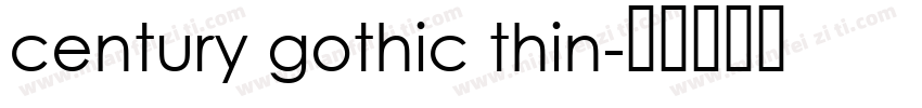 century gothic thin字体转换